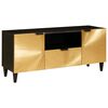 vidaXL Gabinete para TV Preto e Ouro 105 x 33 x 46 cm