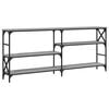 vidaXL Mesa consola 180x29x76,5 cm derivados madeira cinzento sonoma