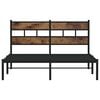vidaXL Estrutura de cama sem colch&atilde;o 140x190 cm metal carvalho fumado