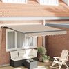 vidaXL Toldo Retr&aacute;til Manual Bege 300 x 250 cm Poli&eacute;ster e A&ccedil;o