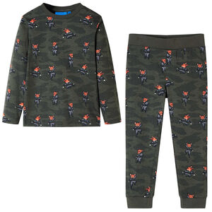Pijama de manga comprida para crian&ccedil;a cor caqui 92