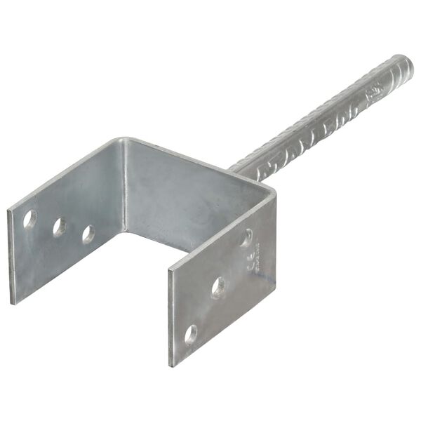 vidaXL &Acirc;ncoras de veda&ccedil;&atilde;o 6 pcs 10x6x30 cm a&ccedil;o galvanizado prateado