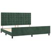 vidaXL Estrutura de cama sem colch&atilde;o 200x200 cm veludo verde-escuro