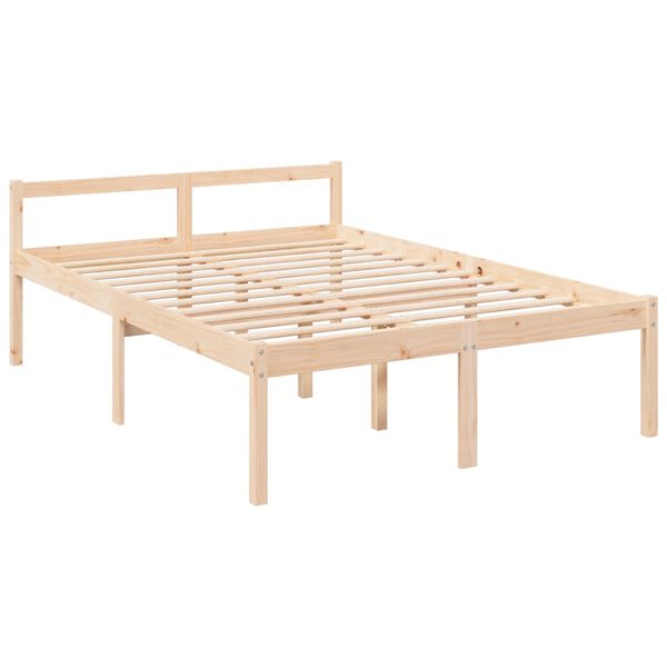 vidaXL Cama para idosos 140x200 cm pinho maci&ccedil;o