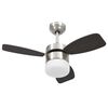 vidaXL Ventoinha de teto c/ luz/controlo remoto 76 cm castanho-escuro