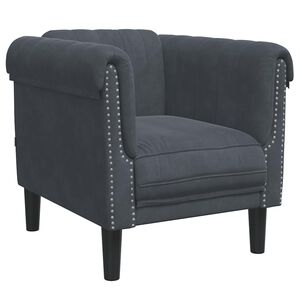 vidaXL Poltrona veludo cinzento-escuro