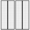 vidaXL Cortinas de porta anti-insetos magn&eacute;ticas 2 pcs 220x110cm preto