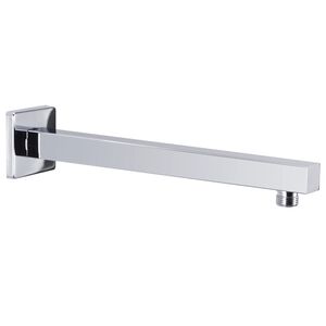 vidaXL Bra&ccedil;o de apoio chuveiro quadrado a&ccedil;o inox 201 30 cm prateado
