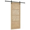 vidaXL Porta Deslizante Natural e Preto 86 x 211 cm