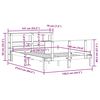 vidaXL Estrutura cama c/ cabeceira 135x190 cm pinho maci&ccedil;o branco