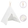 vidaXL Tenda teepee infantil c/ saco 120x120x150cm pele p&ecirc;ssego branco