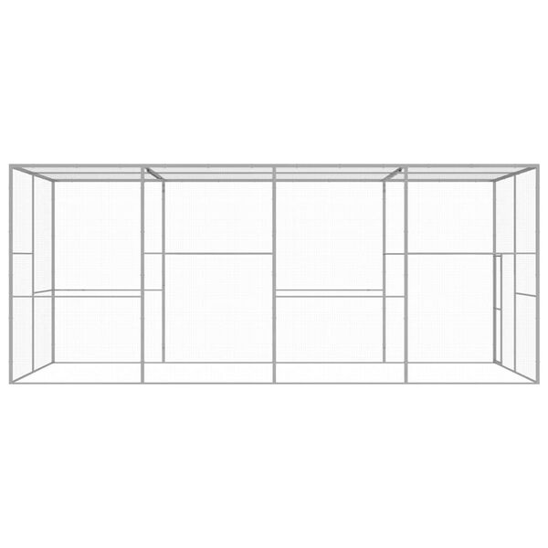 vidaXL Jaula para gatos 6x3x2,5 m a&ccedil;o galvanizado