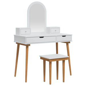 vidaXL Conjunto de Mesa de Vestir FAUSKE 5 unid. Branco