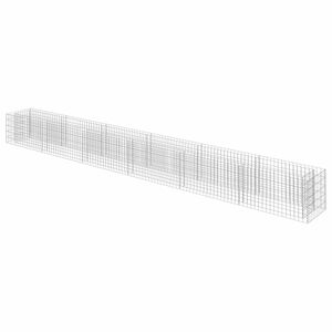 vidaXL Canteiro elevado/cesto gabi&atilde;o 540x50x50 cm a&ccedil;o galvanizado