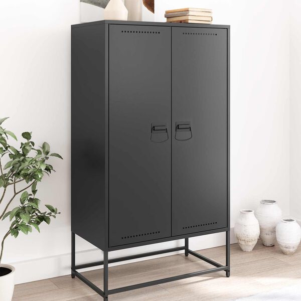 vidaXL Ma&ccedil;anetas de Arm&aacute;rio Preto 85 x 45 mm Metal