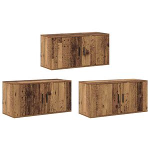 vidaXL Conjunto de Arm&aacute;rio de TV montado na parede 3 pcs