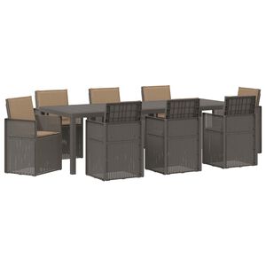 vidaXL Conjunto de Jantar para Jardim 9 unid. Cinza Claro e Taupe PP