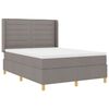 vidaXL Cama Box com colch&atilde;o Cinzento-acastanhado 140 x 190 cm tecido
