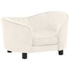 vidaXL Sof&aacute; para c&atilde;es 69x49x40 cm pel&uacute;cia cor creme