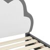 vidaXL Estrutura de Cama Infantil com Cabeceira Cinzento-claro