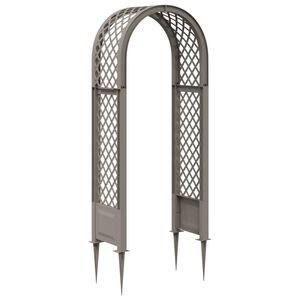 vidaXL Arco de Rosa com Pontas Cinzento 97 x 43 x 218 cm PP