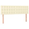vidaXL Cama box spring c/ colch&atilde;o/LED 140x200cm couro artificial creme