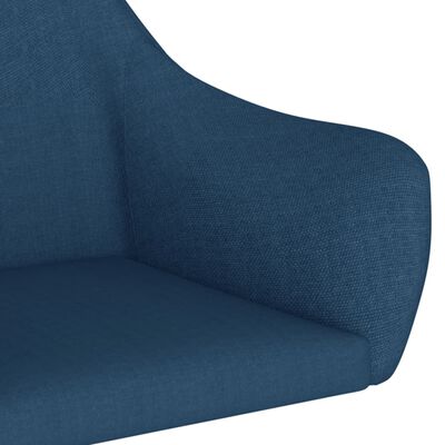 vidaXL Cadeiras de jantar giratórias 4 pcs tecido azul