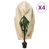 vidaXL Coberturas para plantas com fecho 4 pcs 70 g/m&sup2; 3,93x3,5 m
