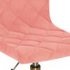 vidaXL Cadeiras de jantar girat&oacute;rias 4 pcs veludo rosa