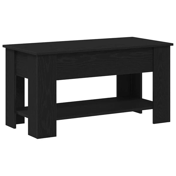 vidaXL Mesa de centro Carvalho preto 101 x 49 x 52 cm