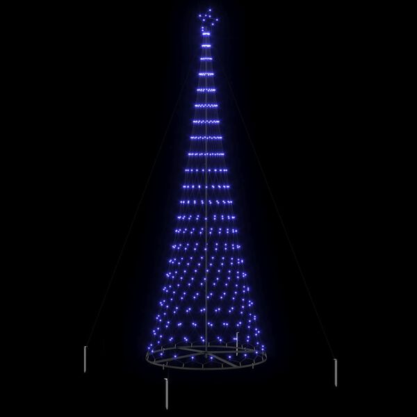 vidaXL &Aacute;rvore de Natal LED com 455 LEDs Azul 184.5 cm Metal