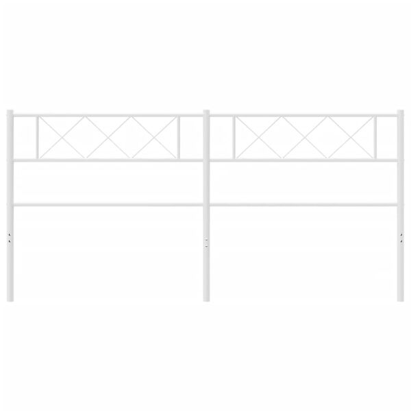 vidaXL Cabeceira de substitui&ccedil;&atilde;o 200 cm metal branco