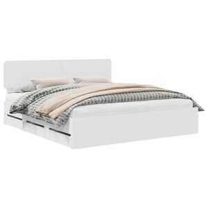 vidaXL Estrutura da Cama Branco 200 x 200 cm Madeira engenheirada