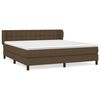 vidaXL Cama com molas/colch&atilde;o 180x200 cm tecido castanho-escuro