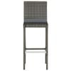 vidaXL 3 pcs conjunto de bar p/ jardim acácia maciça/vime PE cinzento