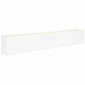 vidaXL Vaso de Jardim Branco 360 x 40 x 60 cm A&ccedil;o laminado a frio