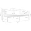 vidaXL Estrutura sofá-cama de puxar 90x200 cm metal branco