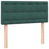 vidaXL Cama com molas/colch&atilde;o 100x210 cm veludo verde-escuro
