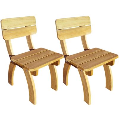 vidaXL Cadeiras de jardim, 2 pcs, madeira de pinho impregnada