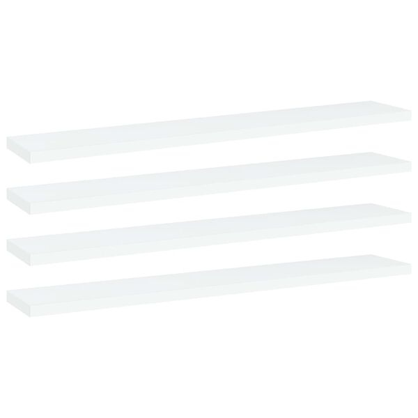 vidaXL Prateleiras para estante 4 pcs derivados de madeira branco