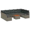 vidaXL Conjunto de Sof&aacute; de Jardim 10 pcs Cinzeto vime PE