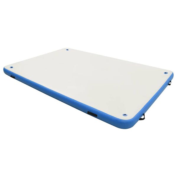 vidaXL Plataforma flutuante insufl&aacute;vel 300x150x15 cm azul e branco
