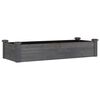 vidaXL Canteiro elevado c/ forro 120x45x25 cm abeto maci&ccedil;o cinzento
