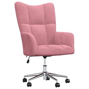 vidaXL Cadeira de descanso veludo rosa