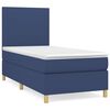 vidaXL Cama com molas/colch&atilde;o 100x200 cm tecido azul