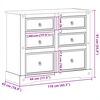 vidaXL Armário com gavetas Corona 110x43x91 cm madeira de pinho maciça