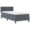 vidaXL Cama Box com colch&atilde;o Cinza Escuro 200 x 80 cm Veludo