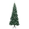 vidaXL &Aacute;rvore de Natal artificial de canto Verde 240 cm PVC e Metal