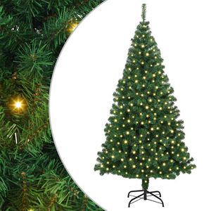 vidaXL &Aacute;rvore de Natal Artificial Verde 180 cm PVC, A&ccedil;o e Pl&aacute;stico