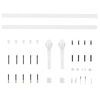 vidaXL Kit de ferragens para porta deslizante 200 cm aço branco